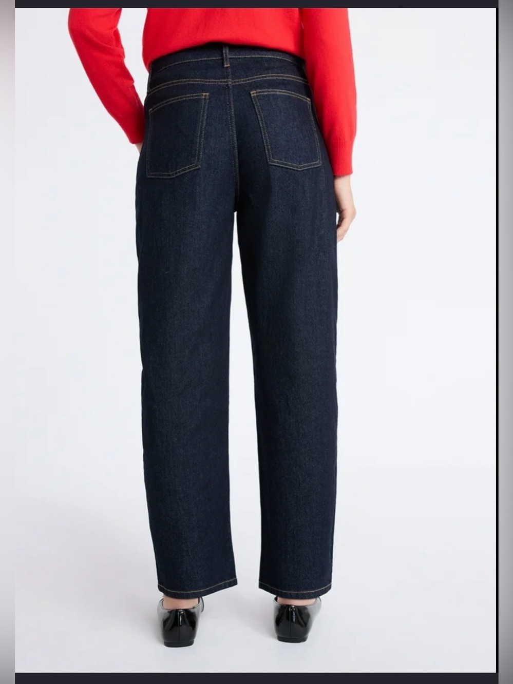 High-Rise Ankle Jeans in Dark Indigo